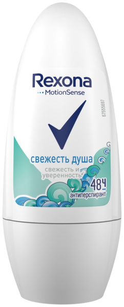 Дезодорант роликовый женский REXONA Свежесть душа, 50мл